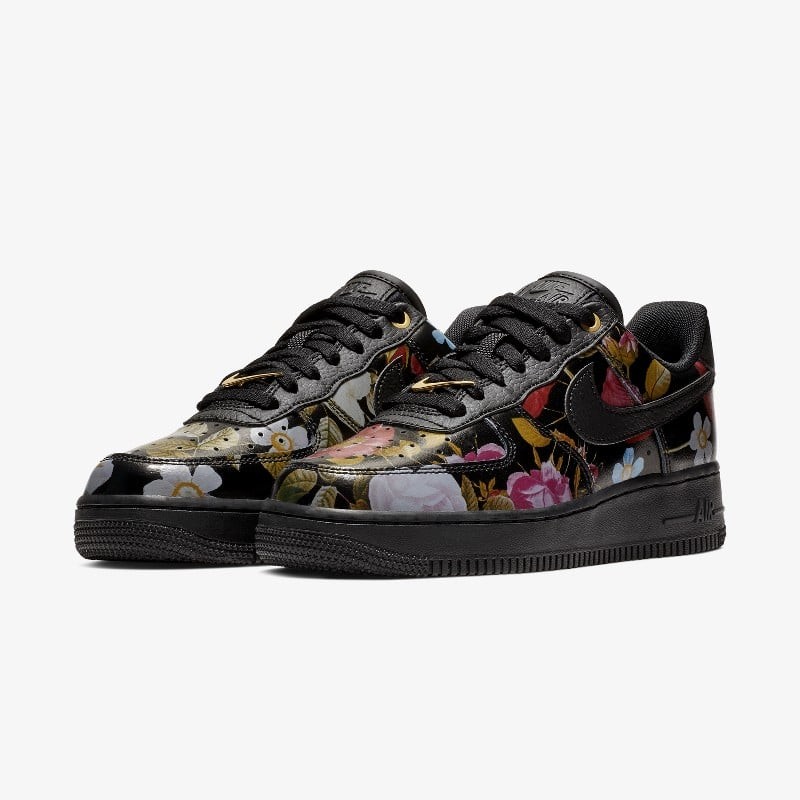 Nike wmns air force 1 '07 lxx (black / black - black on sale - metallic gold)